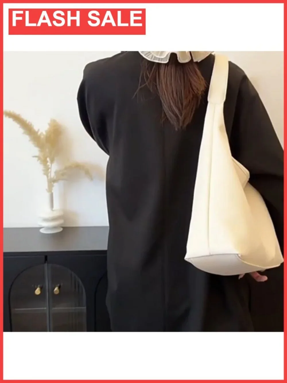 Large PU Leather Hobo Shoulder Bag Slouchy Tote Purse for Work Travel